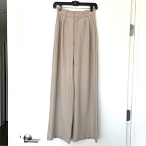 Abercrombie & Fitch Tailored High Rise Wide Leg Sloane Pants in Beige NWT